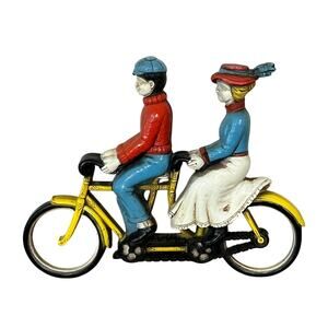 Vintage 1975 Homco‎ #7357 Victorian Couple Tandem Bicycle Wall Plaque